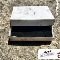 12x9x3 Beyaz Mermer Desenli Süngerli Takı Kutusu [Demonte] - Görsel 4