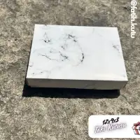 12x9x3 Beyaz Mermer Desenli Süngerli Takı Kutusu [Demonte] - Görsel 5