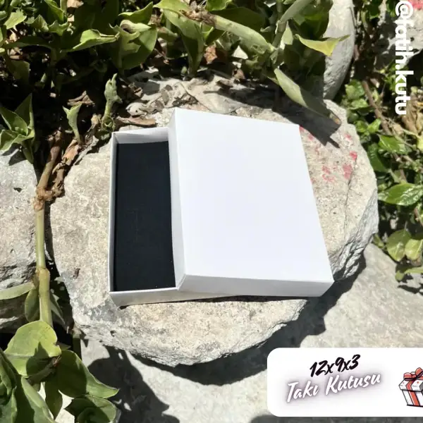 12x9x3 Beyaz Süngerli Takı Kutusu [Demonte]