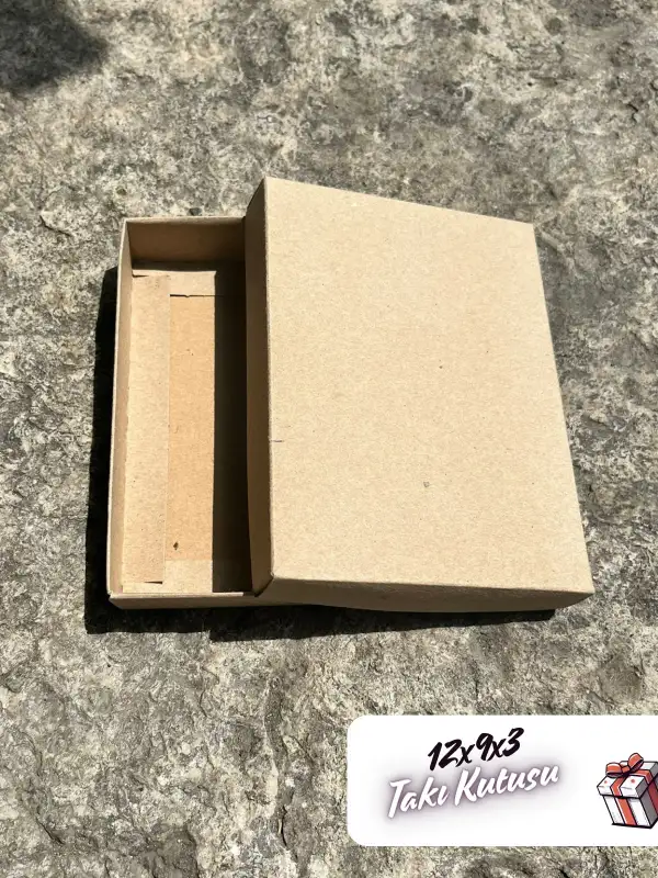 12x9x3 Kraft Süngerli Takı Kutusu [Demonte]