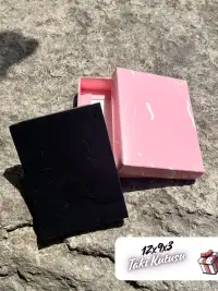 12x9x3 Pembe Mermer Desenli Süngerli Takı Kutusu [Demonte] - Görsel 3