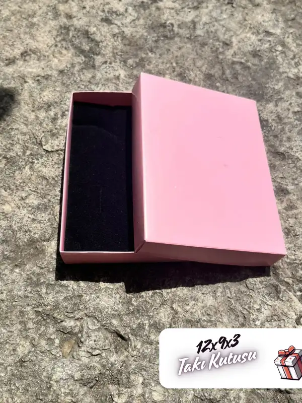 12x9x3 Pembe Süngerli Takı Kutusu [Demonte]