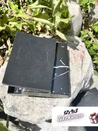 12x9x3 Siyah Mermer Desenli Süngerli Takı Kutusu [Demonte] - Görsel 3