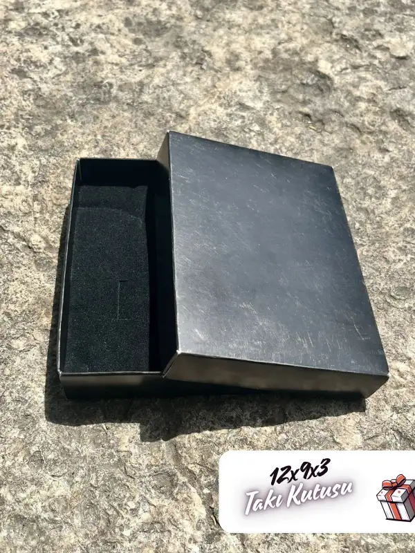 12x9x3 Siyah Süngerli Takı Kutusu [Demonte]