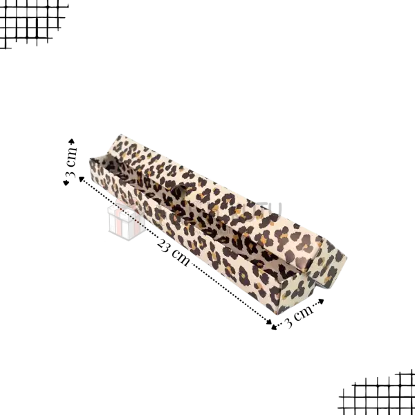 23x3x3 Leopar Desenli Kolye Kutusu [Demonte]