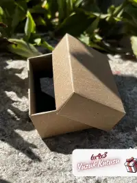 Kampanyalı! 6x4x3 Kraft Süngerli Yüzük Kutusu [Demonte] - Görsel 1