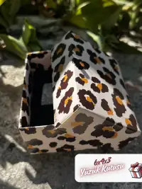 Kampanyalı! 6x4x3 Leopar Desenli Süngerli Yüzük Kutusu [Demonte] - Görsel 1
