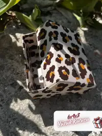 Kampanyalı! 6x4x3 Leopar Desenli Süngerli Yüzük Kutusu [Demonte] - Görsel 2