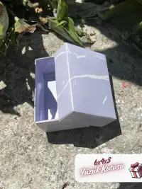 Kampanyalı! 6x4x3 Lila Mermer Desenli Süngerli Yüzük Kutusu [Demonte] - Görsel 2