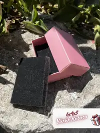 Kampanyalı! 6x4x3 Pembe Süngerli Yüzük Kutusu [Demonte] - Görsel 3