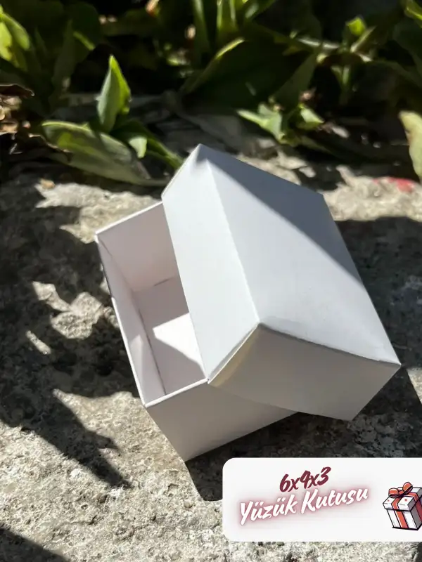 Kampanyalı! 6x4x3 Beyaz Süngerli Yüzük Kutusu [Demonte]