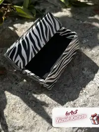 Kampanyalı! 6x4x3 Zebra Desenli Süngerli Yüzük Kutusu [Demonte] - Görsel 3