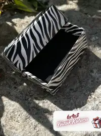 Kampanyalı! 6x4x3 Zebra Desenli Süngerli Yüzük Kutusu [Demonte] - Görsel 4