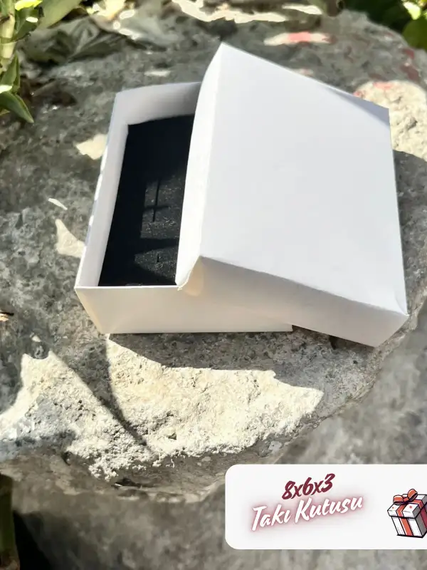 8x6x3 Beyaz Süngerli Takı Kutu [Demonte]