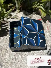 8x6x3 Elmas Desenli Süngerli Takı Kutusu [Demonte] - Görsel 2