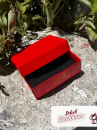 8x6x3 Kırmızı Süngerli Takı Kutusu [Demonte] - Görsel 4