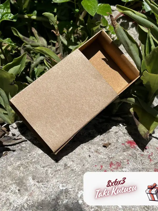 8x6x3 Kraft Çekmeceli Süngerli Takı Kutusu [Demonte]