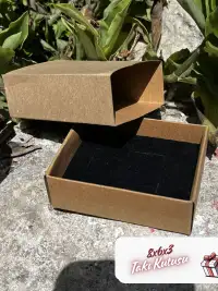 8x6x3 Kraft Çekmeceli Süngerli Takı Kutusu [Demonte] - Görsel 4