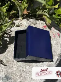 8x6x3 Lacivert Süngerli Takı Kutusu [Demonte] - Görsel 1