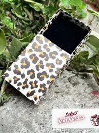 8x6x3 Leopar Çekmeceli Süngerli Takı Kutusu [Demonte] - Görsel 1