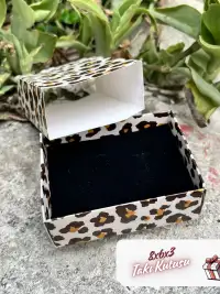 8x6x3 Leopar Çekmeceli Süngerli Takı Kutusu [Demonte] - Görsel 4
