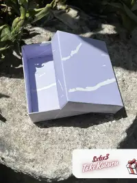 8x6x3 Lila Mermer Desenli Süngerli Takı Kutusu [Demonte] - Görsel 2