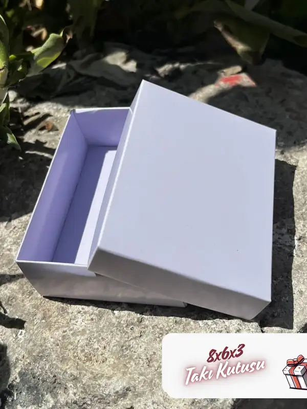 8x6x3 Lila Süngerli Takı Kutusu [Demonte]