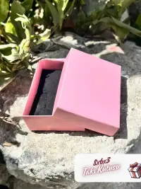 8x6x3 Pembe Süngerli Takı Kutusu [Demonte] - Görsel 1