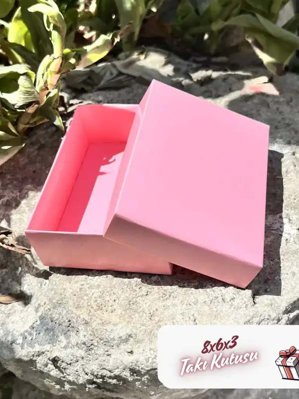 8x6x3 Pembe Süngerli Takı Kutusu [Demonte]