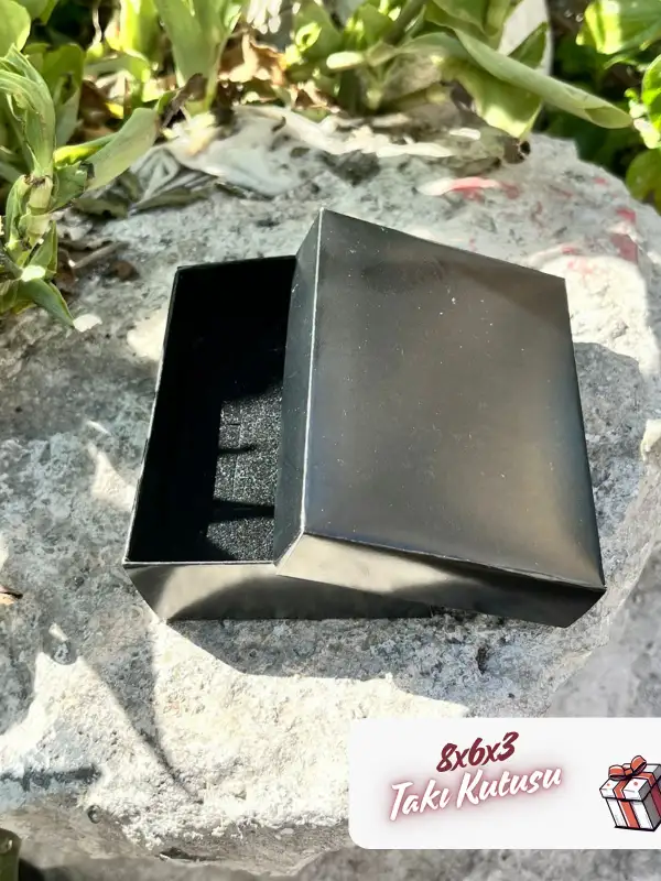 8x6x3 Siyah Süngerli Takı Kutusu [Demonte]