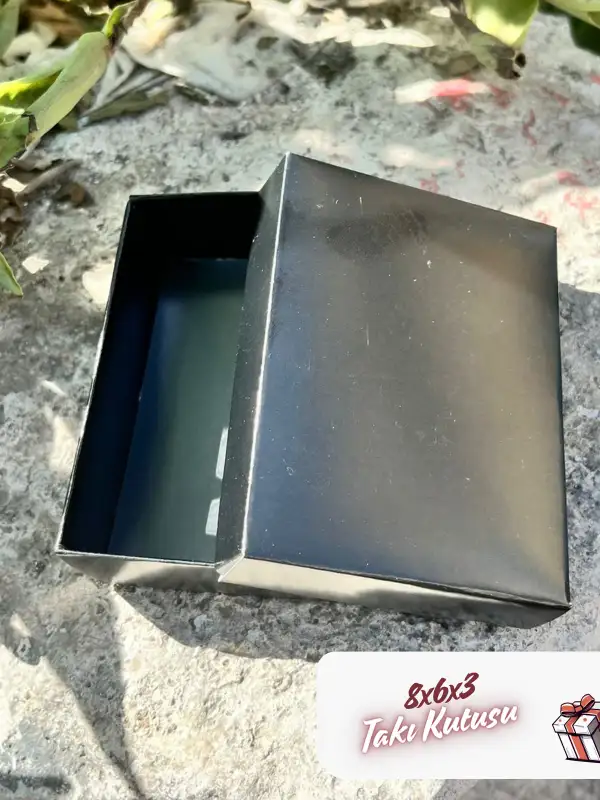 8x6x3 Siyah Süngerli Takı Kutusu [Demonte]