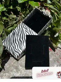 8x6x3 Zebra Desenli Çekmeceli Süngerli Takı Kutusu [Demonte] - Görsel 3