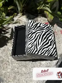 8x6x3 Zebra Desenli Süngerli Takı Kutusu [Demonte] - Görsel 1