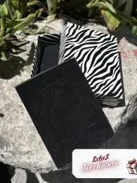 8x6x3 Zebra Desenli Süngerli Takı Kutusu [Demonte] - Görsel 3