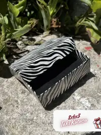 8x6x3 Zebra Desenli Süngerli Takı Kutusu [Demonte] - Görsel 4