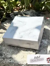 8x8x3 Beyaz Mermer Desenli Süngerli Takı Kutusu [Demonte] - Görsel 5