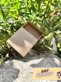 8x8x3 Kraft Çekmeceli Süngerli Takı Kutusu [Demonte] - Görsel 3
