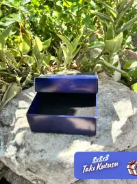 8x8x3 Lacivert Süngerli Takı Kutusu [Demonte] - Görsel 4