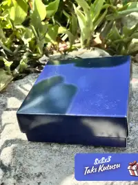 8x8x3 Lacivert Süngerli Takı Kutusu [Demonte] - Görsel 5