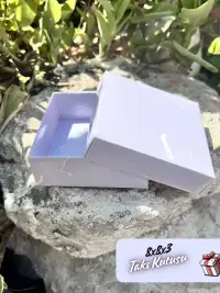 8x8x3 Lila Mermer Desenli Süngerli Takı Kutusu [Demonte] - Görsel 3
