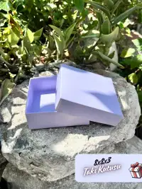 8x8x3 Lila Süngerli Takı Kutusu [Demonte] - Görsel 3