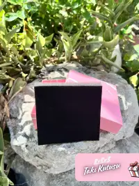 8x8x3 Pembe Mermer Desenli Süngerli Takı Kutusu [Demonte] - Görsel 2