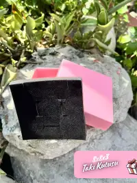 8x8x3 Pembe Süngerli Takı Kutusu [Demonte] - Görsel 2