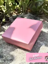 8x8x3 Pembe Süngerli Takı Kutusu [Demonte] - Görsel 5