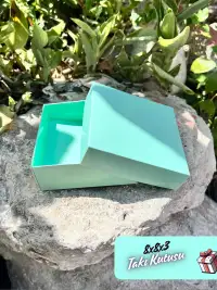 8x8x3 Su Yeşili Süngerli Takı Kutusu [Demonte] - Görsel 3