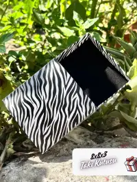 8x8x3 Zebra Desenli Süngerli Takı Kutusu [Demonte] - Görsel 1